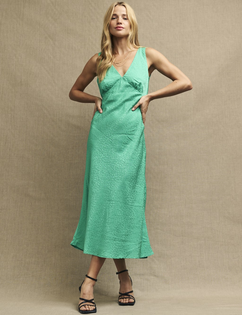 Midi slip dress on sale satin