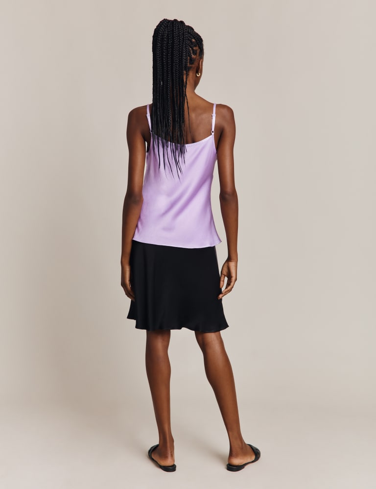 Knee length slip skirt top