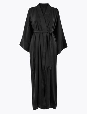 long satin dressing gown