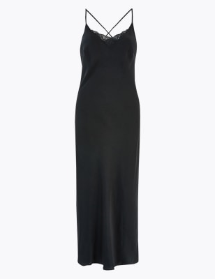 long black silk nightdress