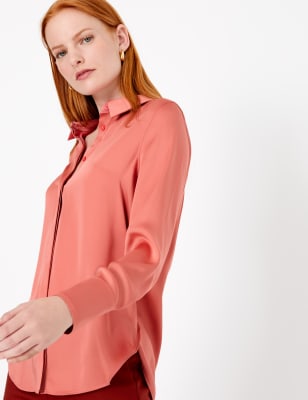 marks and spencer satin blouse