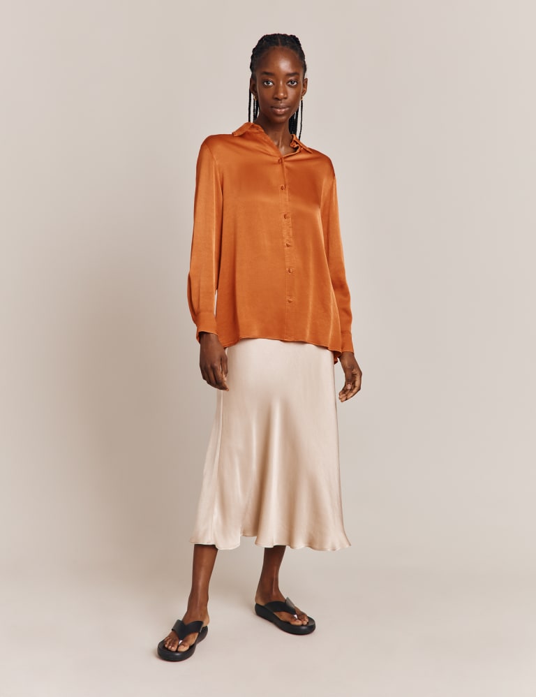 Slip satin skirt outlet