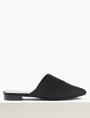 Satin mules clearance flat