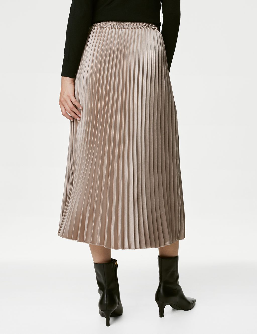 Satin Pleated Midaxi Skirt 5 of 5
