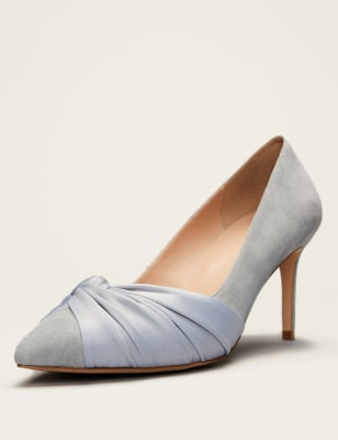 satin pointed toe shoes