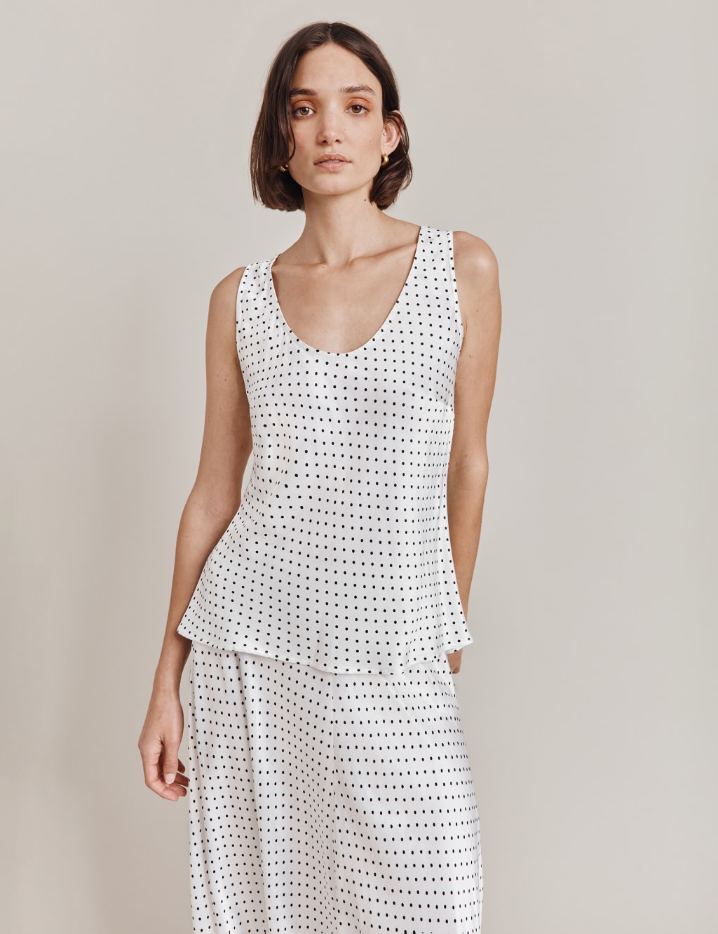 Satin Polka Dot Cami Top Ghost M S