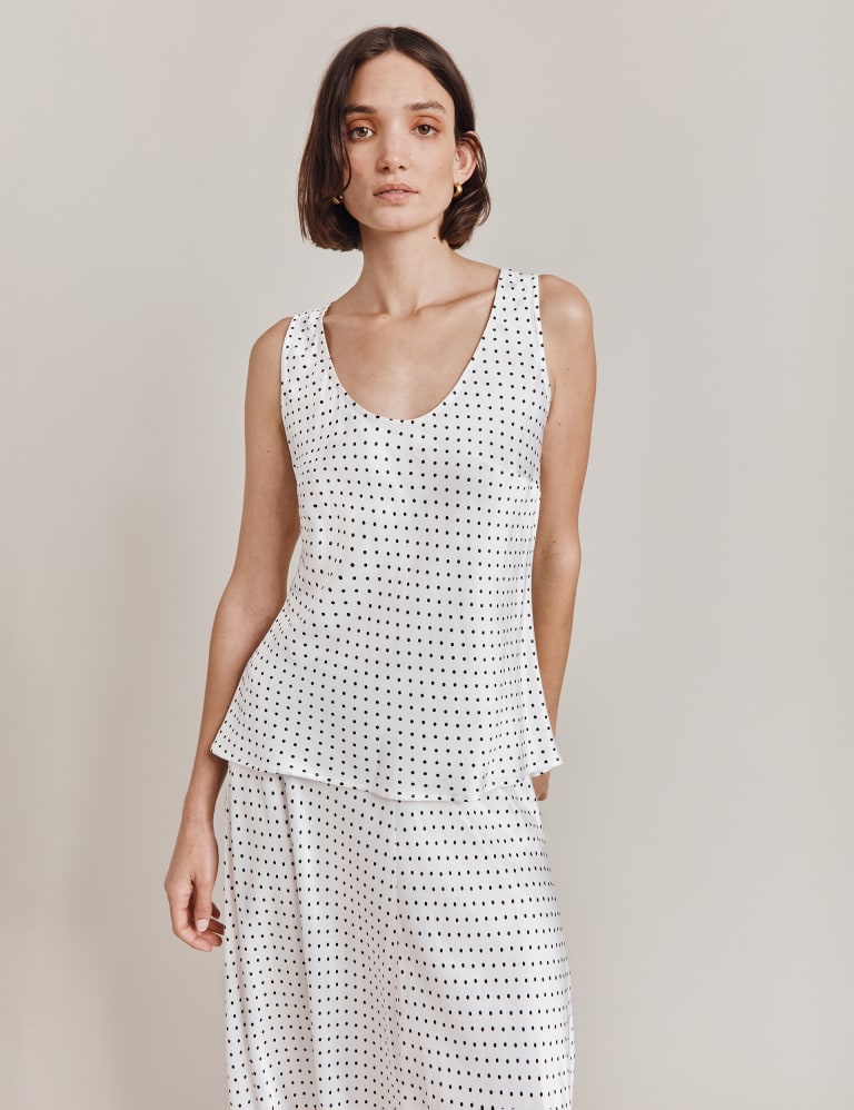 Polka dot cami hot sale