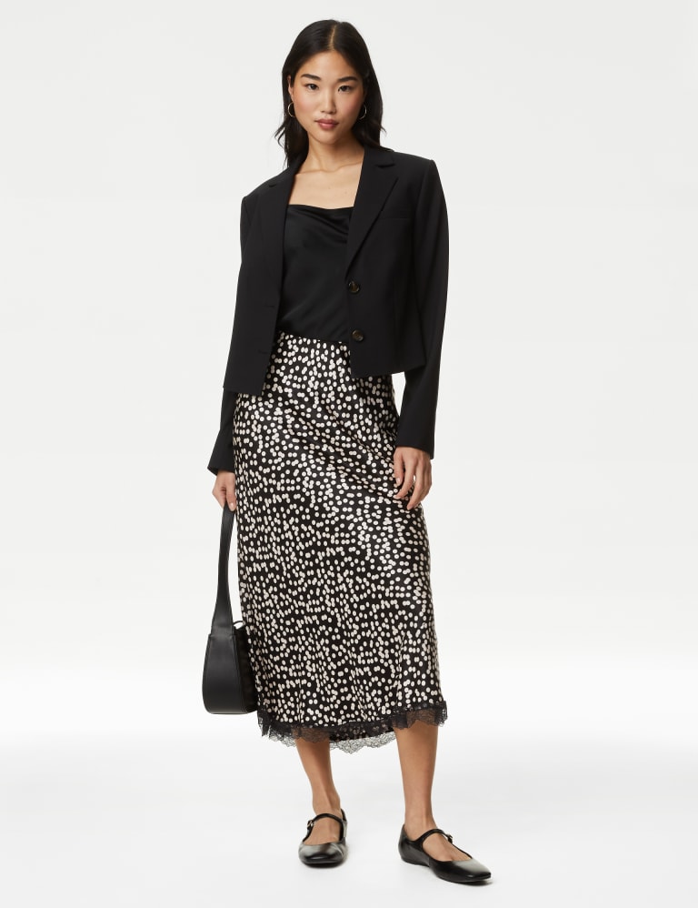 Polka dot top slip skirt