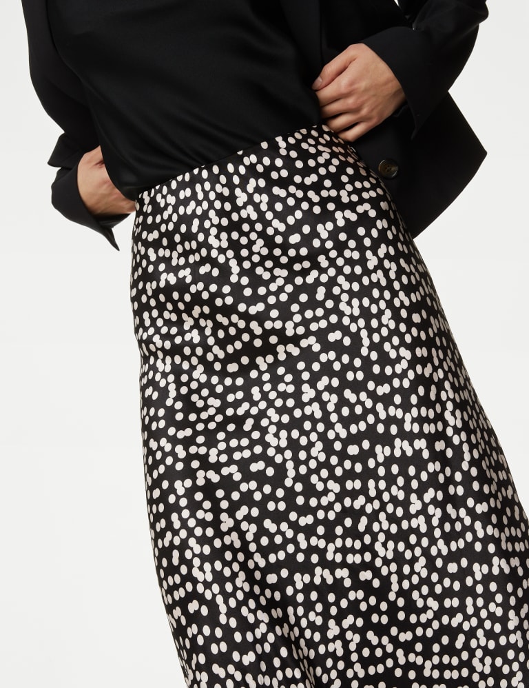 Polka dot top slip skirt
