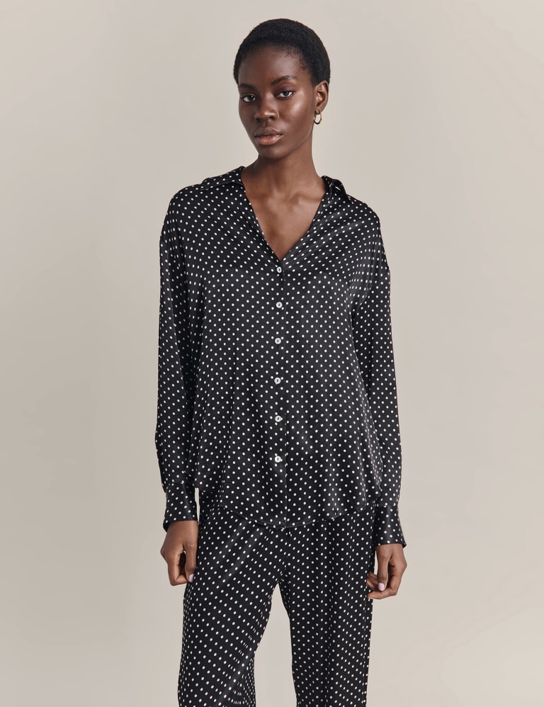 Satin Polka Dot Shirt