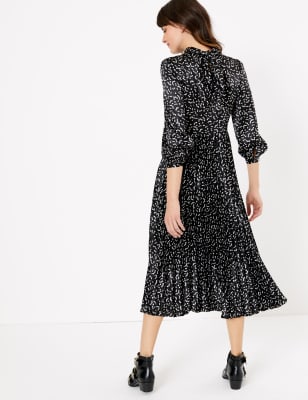 m&s waisted midi dress