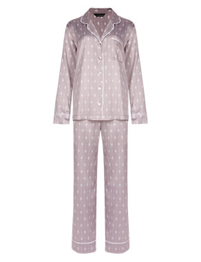 Satin Revere Collar Pyjamas Image 2 of 4
