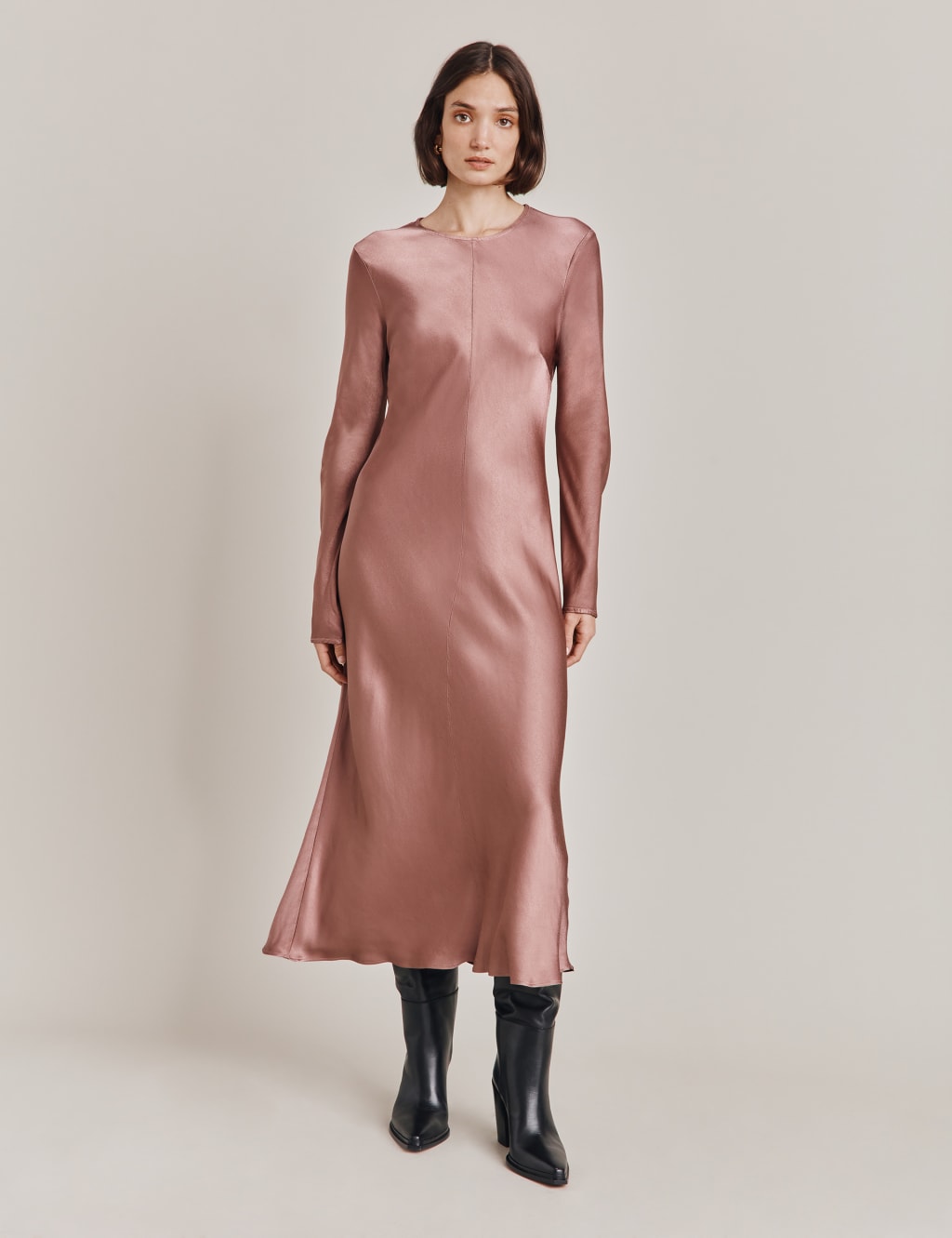 Silk column dress sale