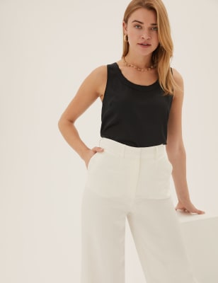 Satin Cowl Neck Cami Top, M&S Collection