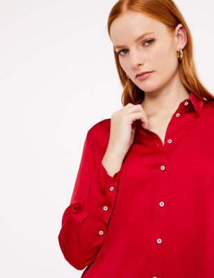 m&s satin blouse