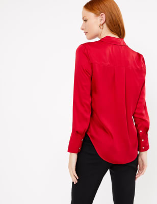 m&s satin blouse