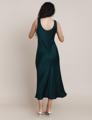midaxi slip dress