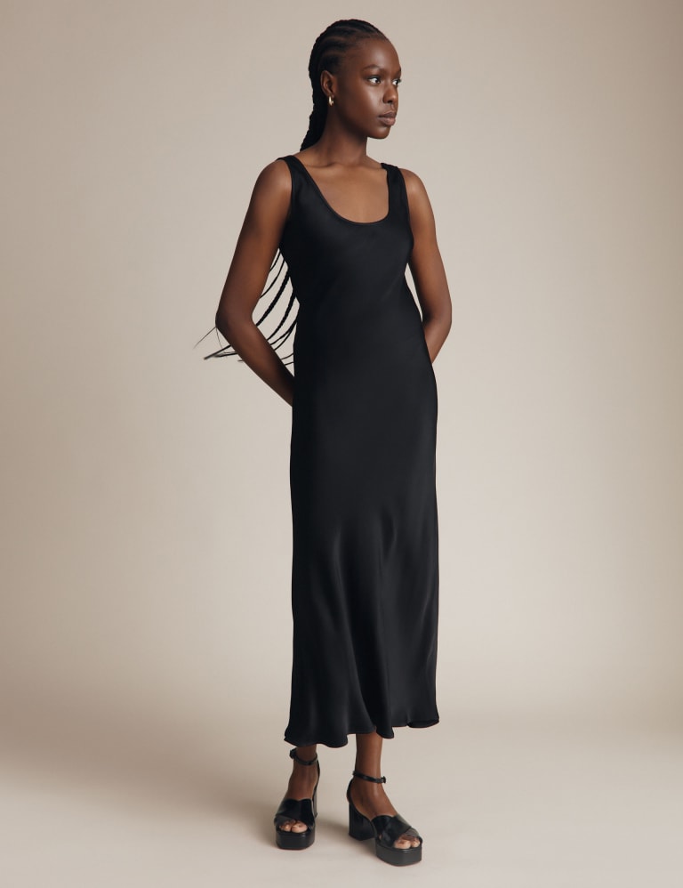 Satin Sleeveless Midaxi Slip Dress 4 of 5