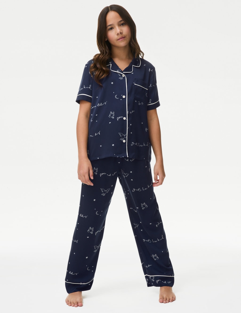 Satin Slogan Pyjamas (6-16 Yrs) 3 of 4