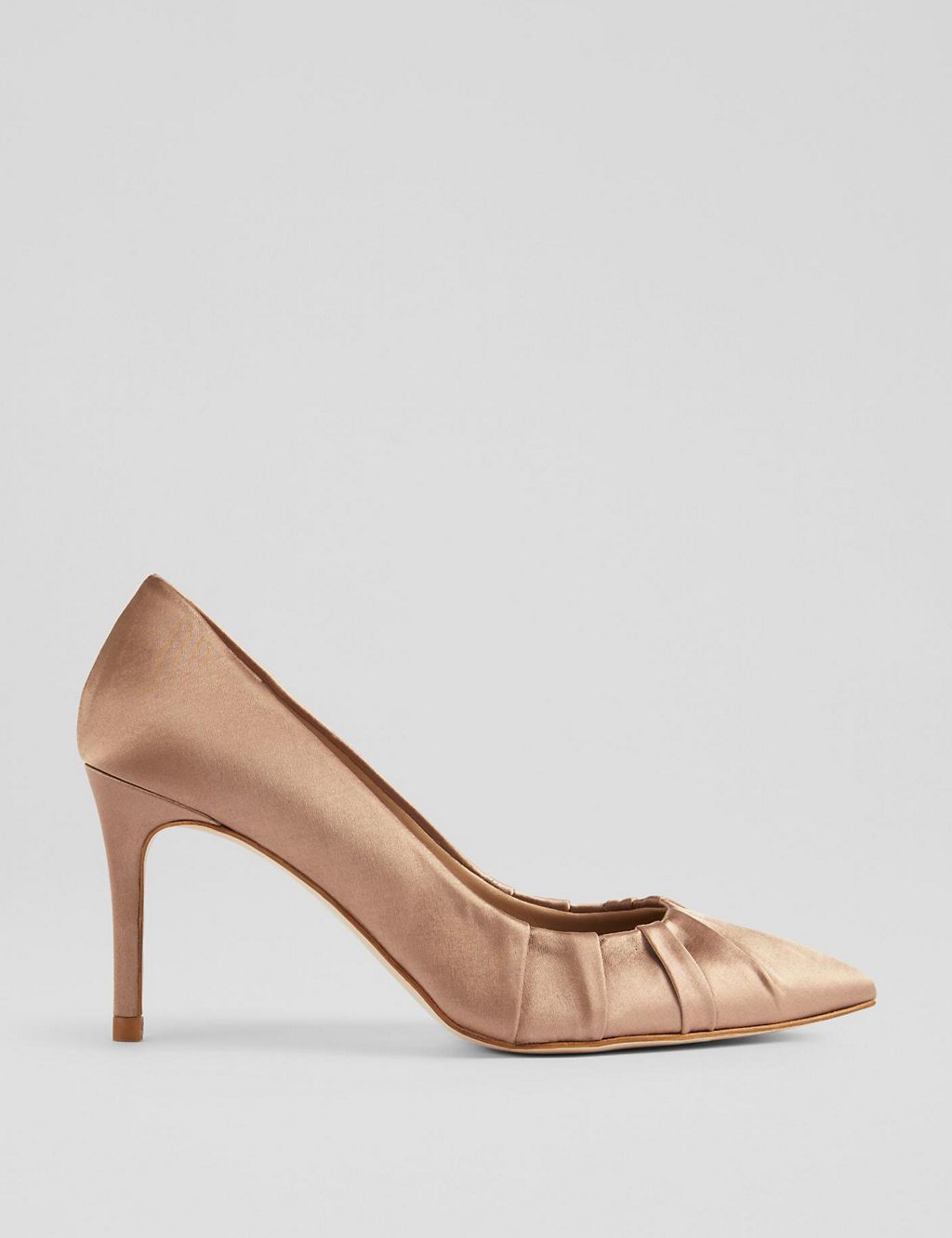 Satin Stiletto Heel Pointed Court Shoes 3 of 3