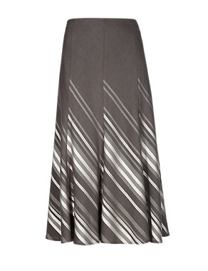 Satin Striped Long Skirt Image 2 of 5