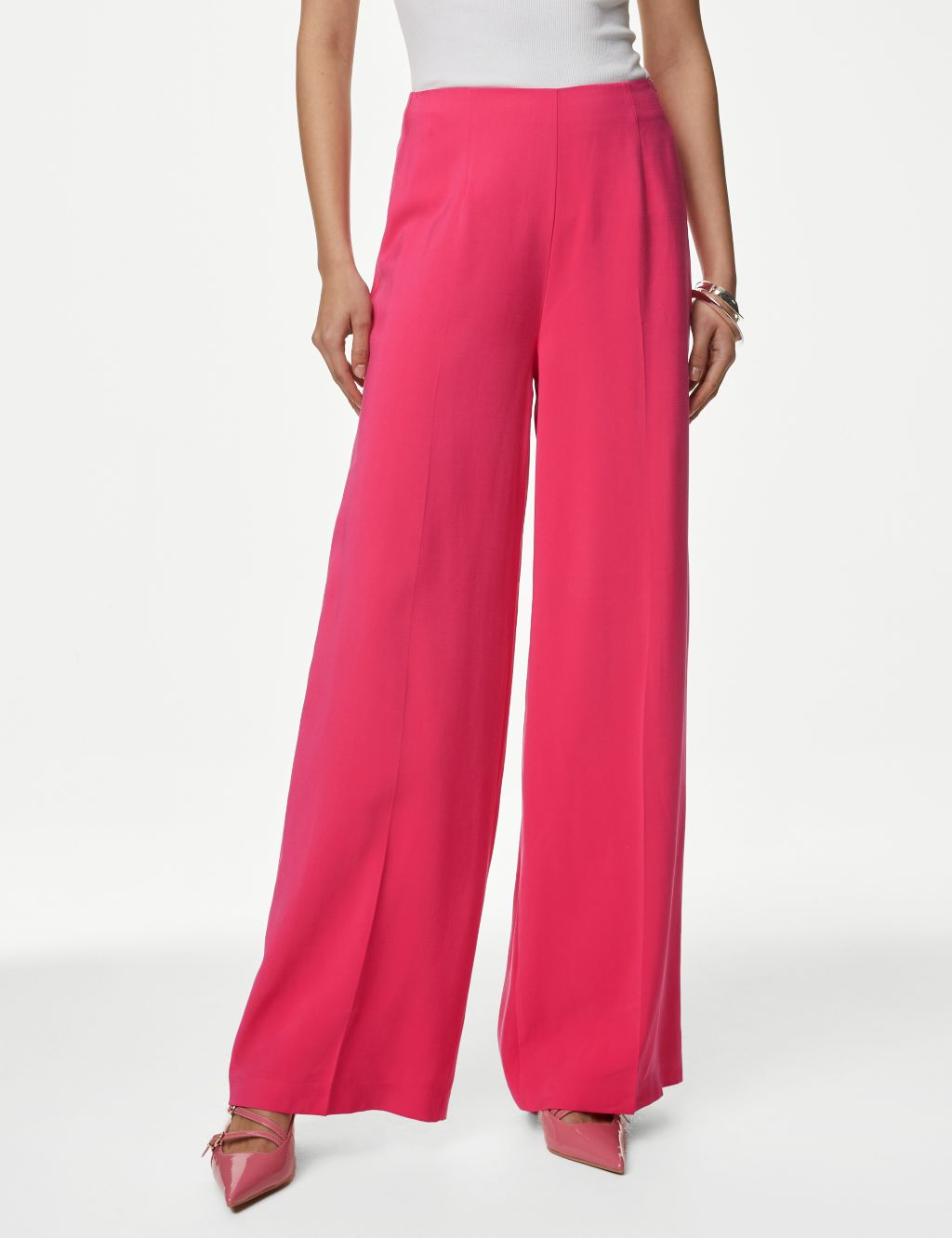 Satin Tailored Wide Leg Trousers 7 of 7