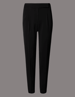 satin tapered trousers