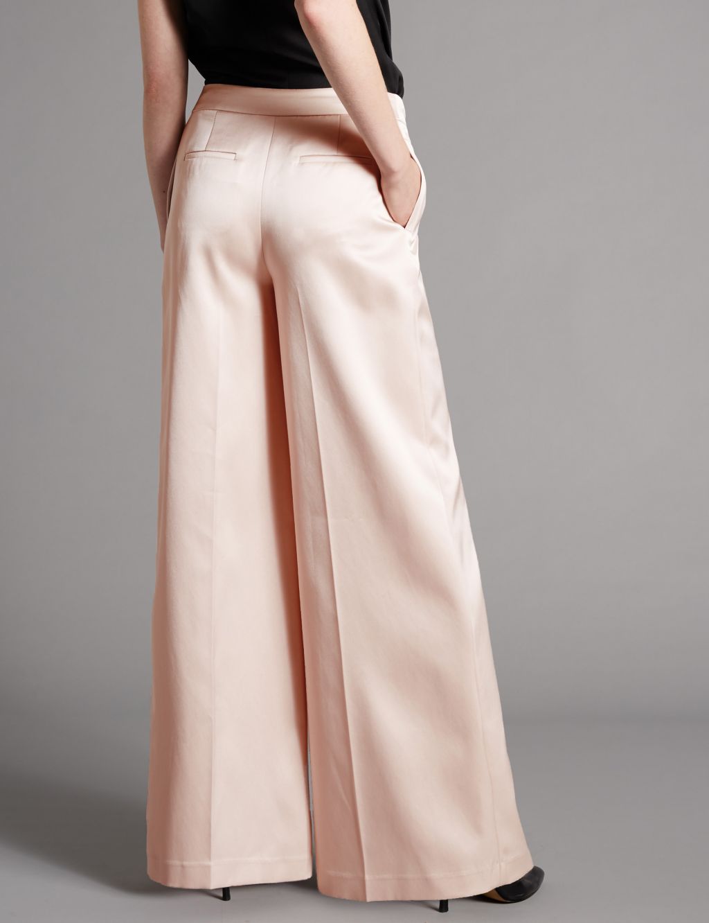 Satin Wide Leg Trousers 2 of 4