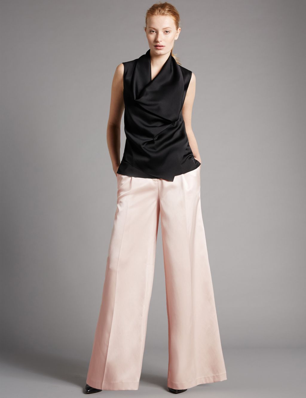 Satin Wide Leg Trousers 4 of 4