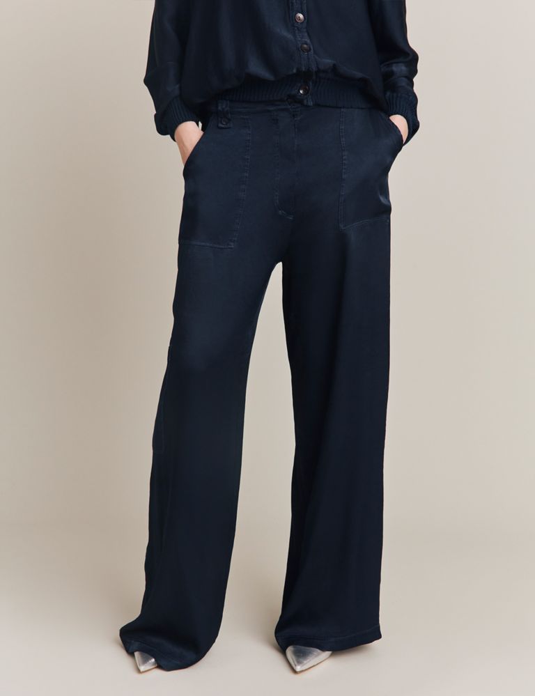 Satin Wide Leg Trousers | Ghost | M&S