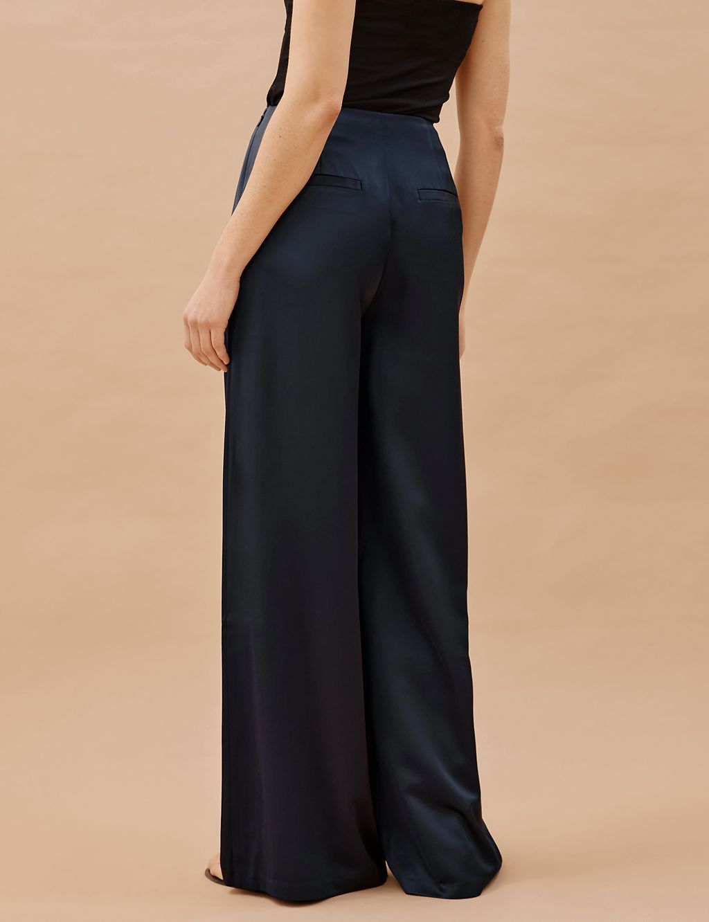 Satin Wide Leg Trousers 2 of 6