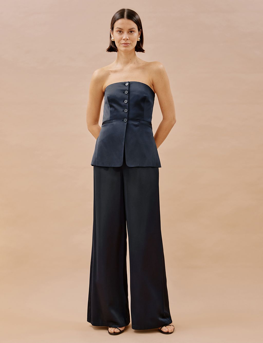 Satin Wide Leg Trousers 5 of 6