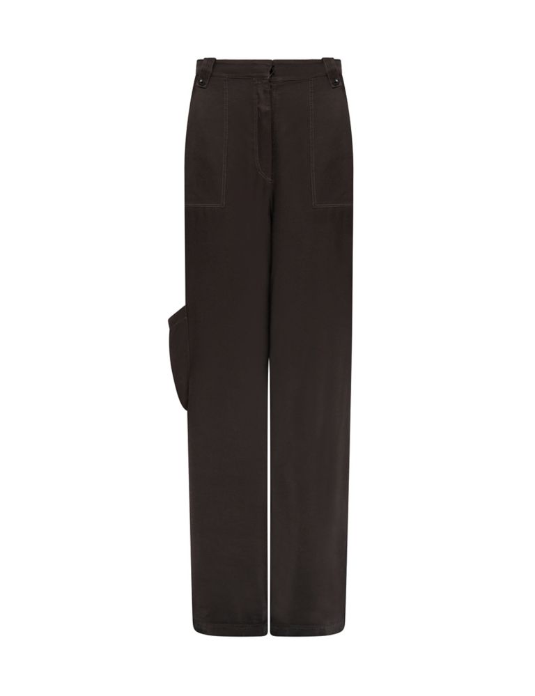 Satin Wide Leg Trousers 2 of 3