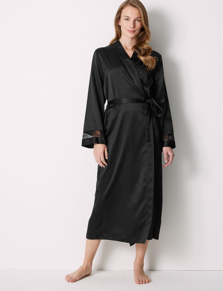 Satin Wrap Dressing Gown with Cool Comfort™ Technology 1 of 4