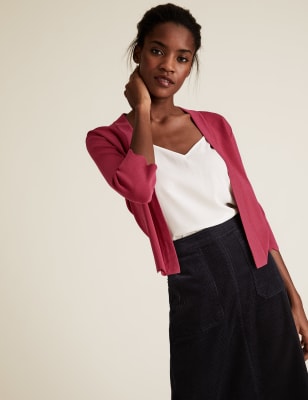 Fitted cropped outlet cardigan