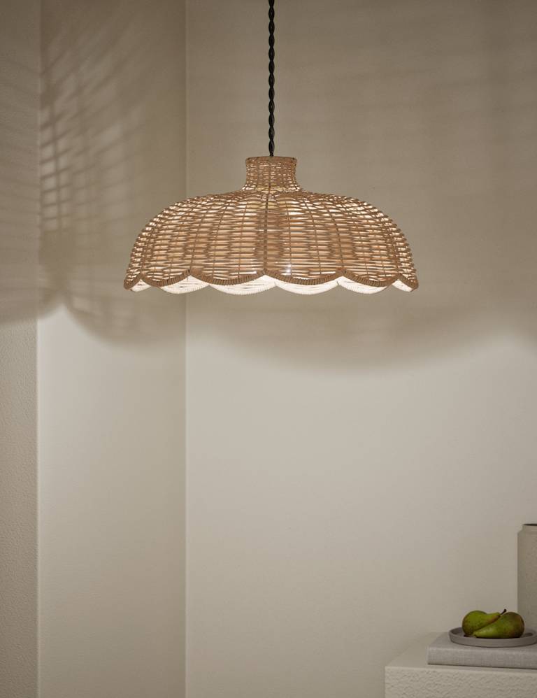 Scalloped shade hot sale pendant light