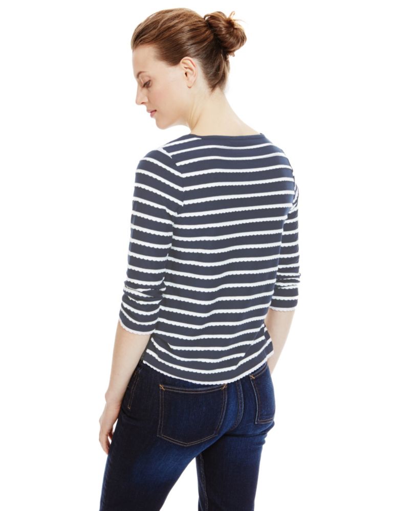 Scallop Striped Marl Top 4 of 4
