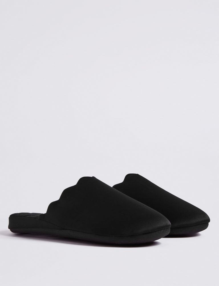 Scallop Wedge Mule Slippers 3 of 6