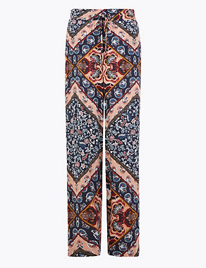 Scarf Print Wide Leg Trousers Image 2 of 6