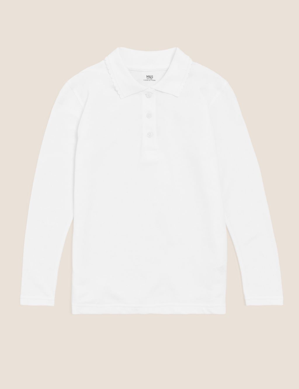 School Girls' Pure Cotton Polo Shirt (2-18 Yrs) 1 of 1
