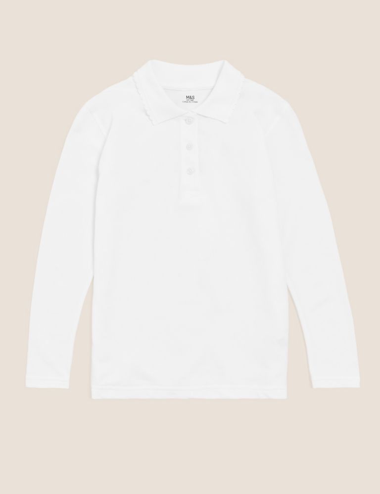 School Girls' Pure Cotton Polo Shirt (2-18 Yrs) 1 of 1