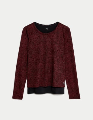 Scoop Neck 2-in-1 Long Sleeve Top Image 2 of 8