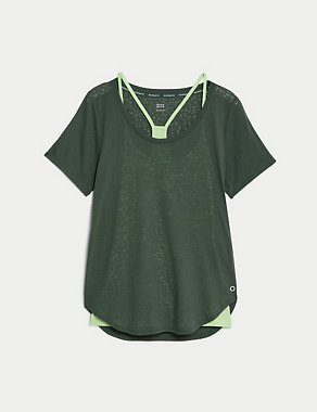 Scoop Neck Double Layer T-Shirt Image 2 of 7