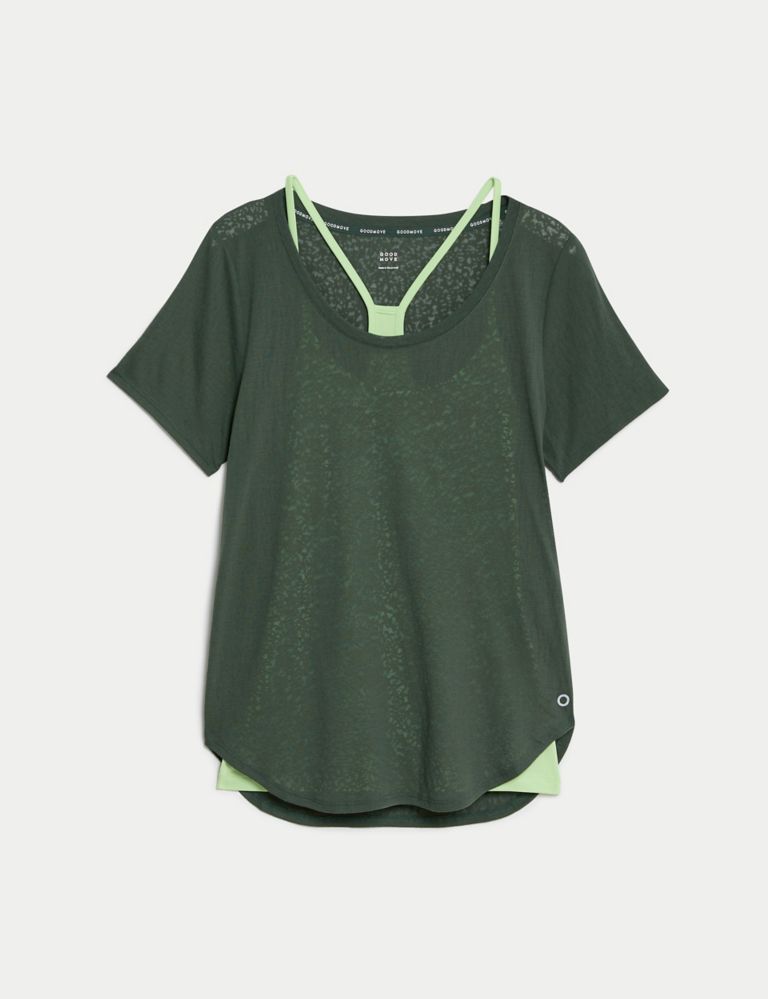 Scoop Neck Double Layer T-Shirt 2 of 7