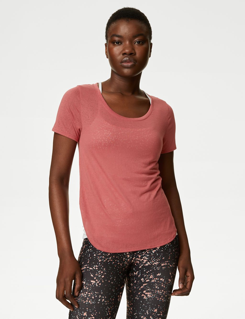 Scoop Neck Double Layer T-Shirt 7 of 7