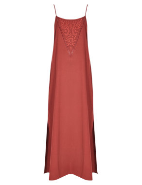 Scoop Neck Embroidered Maxi Dress Image 2 of 3