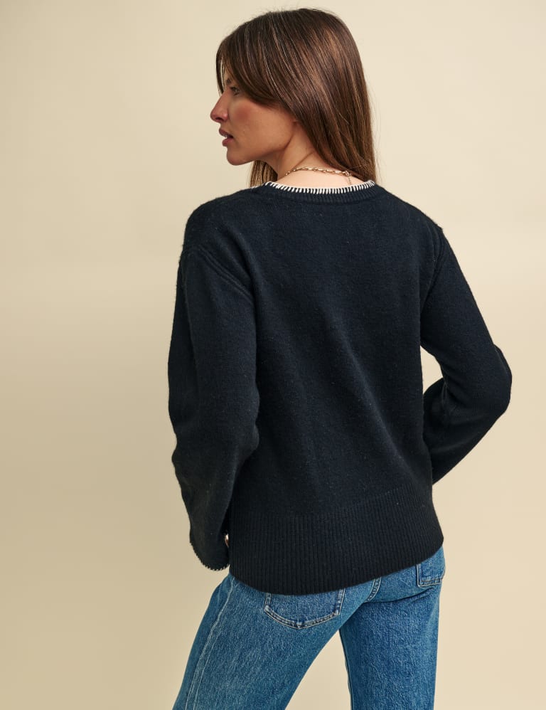 Black scoop neck jumper online