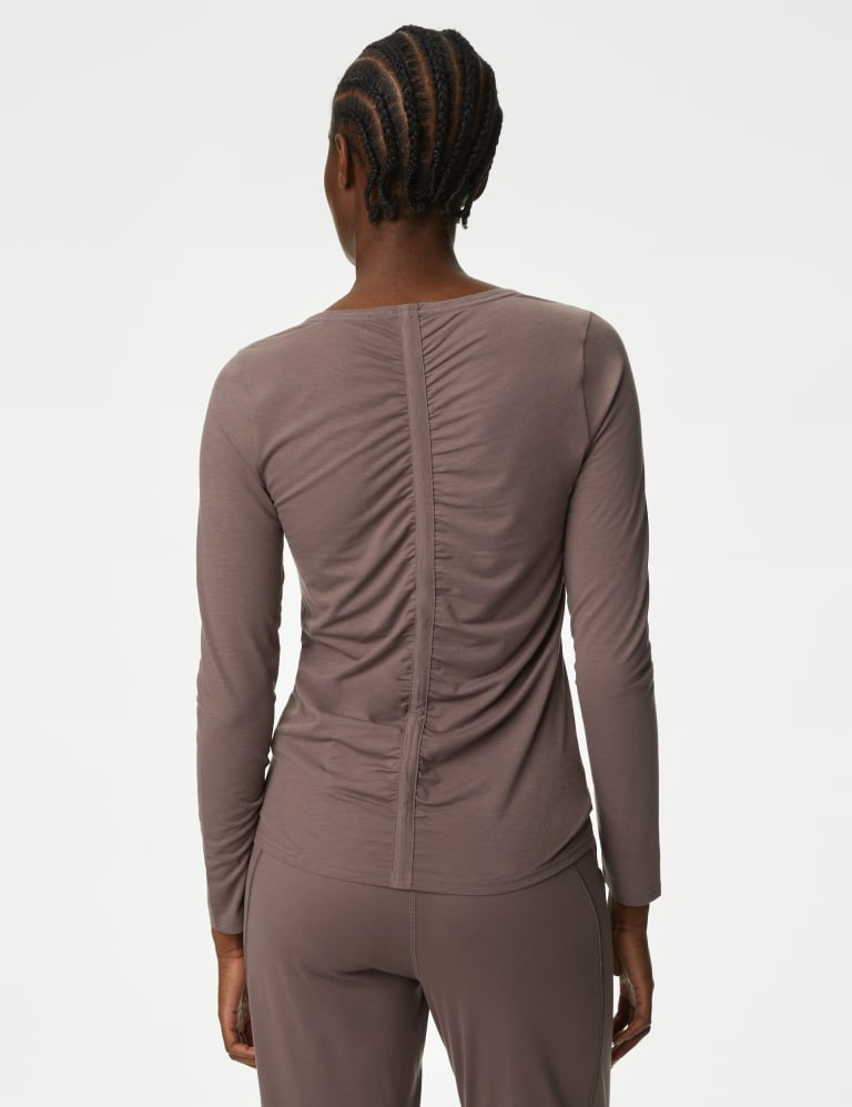 Ruched best sale yoga top
