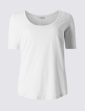 Scoop Neck Short Sleeve T-Shirt Image 2 of 3