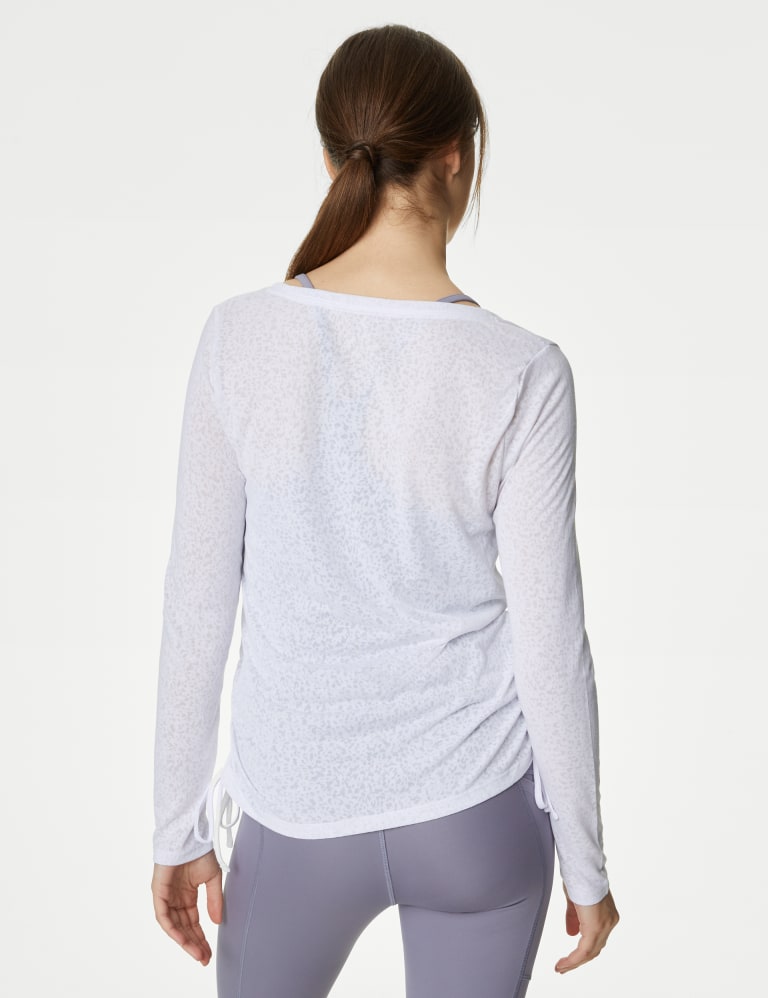 Beyond Yoga Shirred Ankle-tie Leggings in Gray